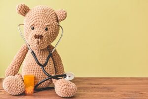 Teddy Bear wearing stethoscope