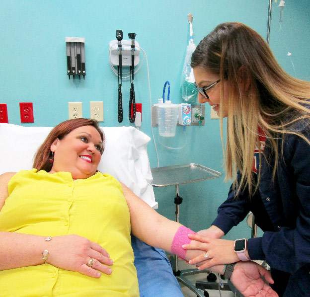Nurse doing bloodwork